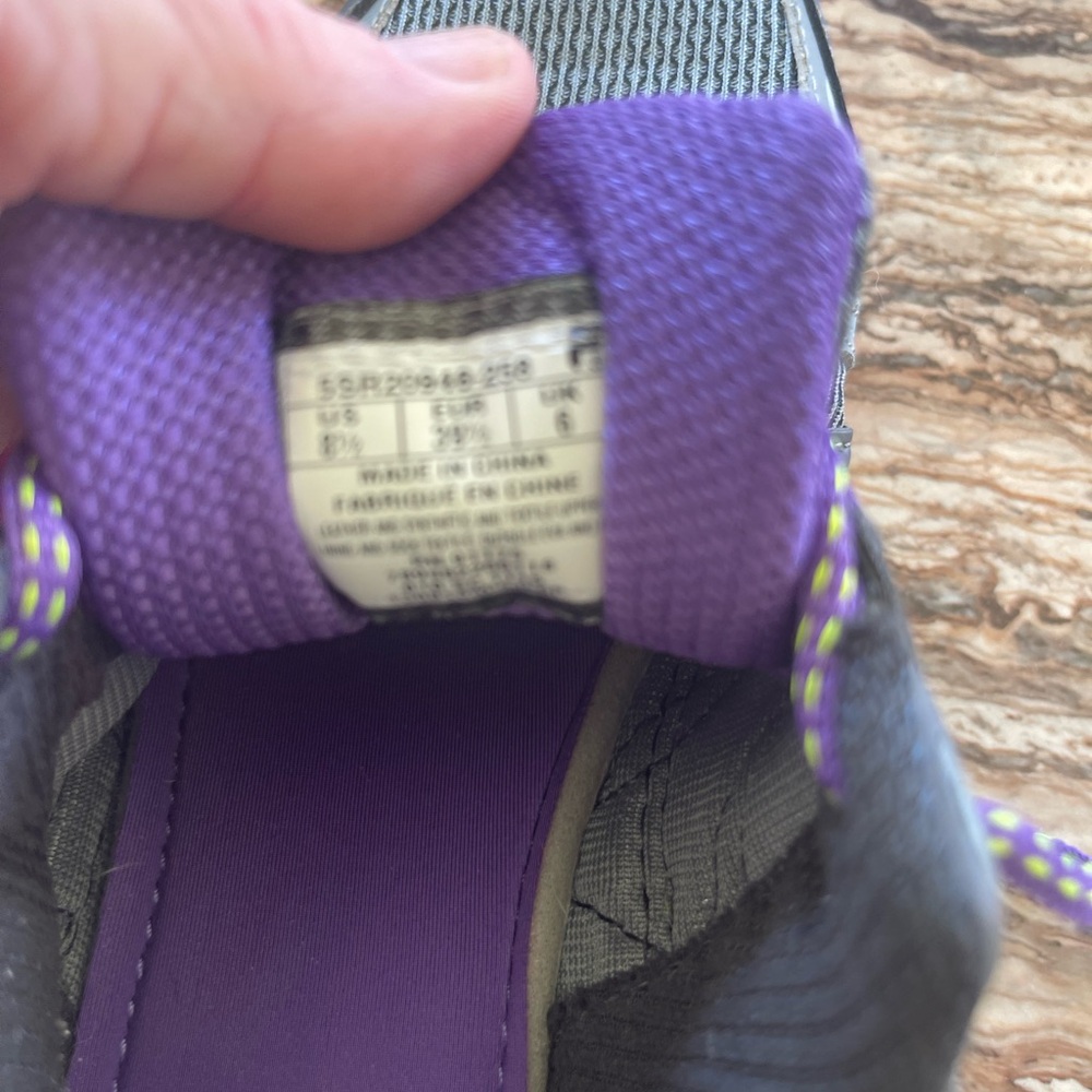 Fila Women's Gray and Purple Sneakers - Picture 5 of 6